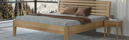 Usnu dřevená postel