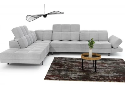 Sedací souprava MENDOZA-MADROS vyniká prošitím sedadel a opěrek hlavy