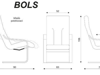 PF nábytek Bols křeslorozměry