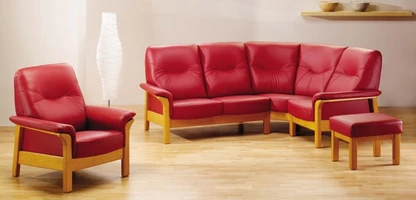 PF nábytek Lexus červená kůže